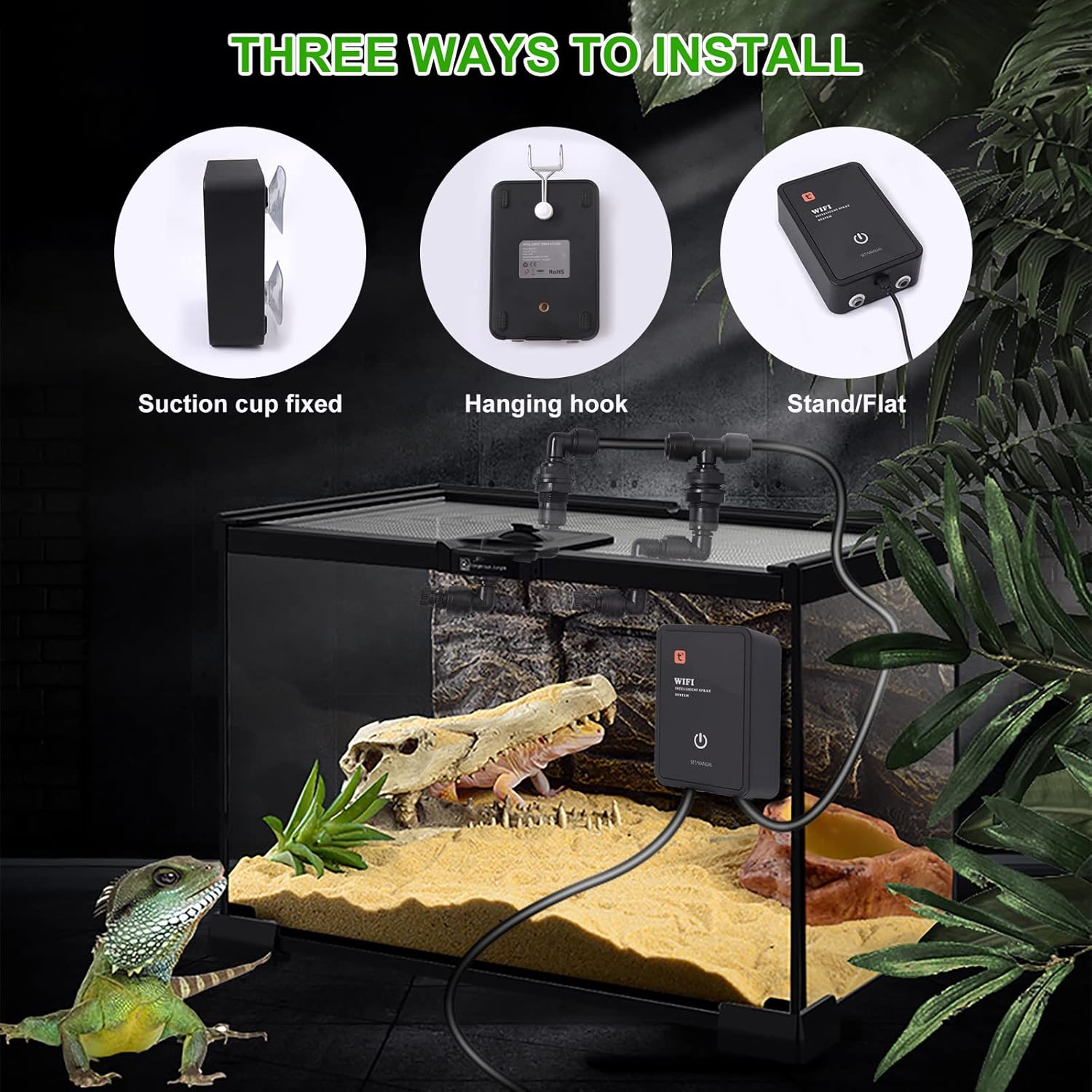 Buy FOUDOUR Reptile Humidifiers With WiFi Remote Control Misting System for Reptile 3PCS 360