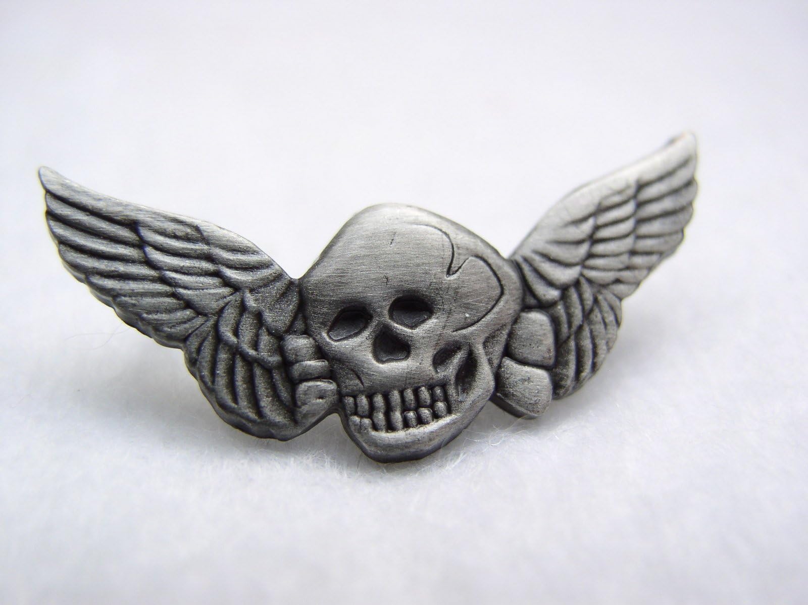 Outlaw 1%er Biker SKULL WINGS Motorcycle MC German Military Death Vest Pin Badge