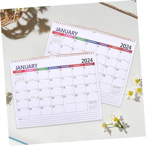 Miniatura 6 de VILLCASE 5pcs 2024 Wall Calendar Daily Wall Schedule Calendar Classroom Calendar Table Top Decor Tear off Calendar Agenda Calendar Yearly Wall