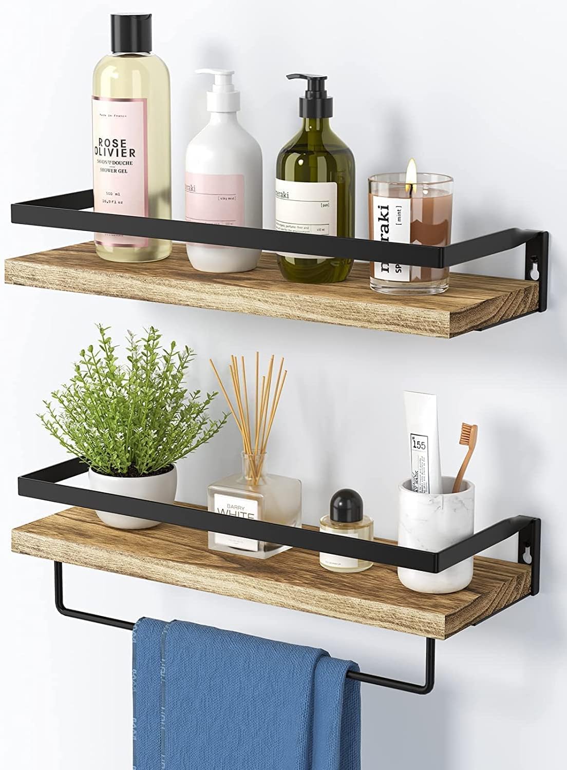 MONDAY MORNING Wooden Wall Mounted Shelves for Kitchen/Kitchen Storage