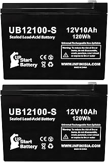 2 Pack 12V 10Ah Replacement for Neuton CE5 Battery - 24V 10AH UB12100-S Battery for Neuton Mowers, Electric Lawn Mower Batteries, SLA Sealed Lead Acid AGM