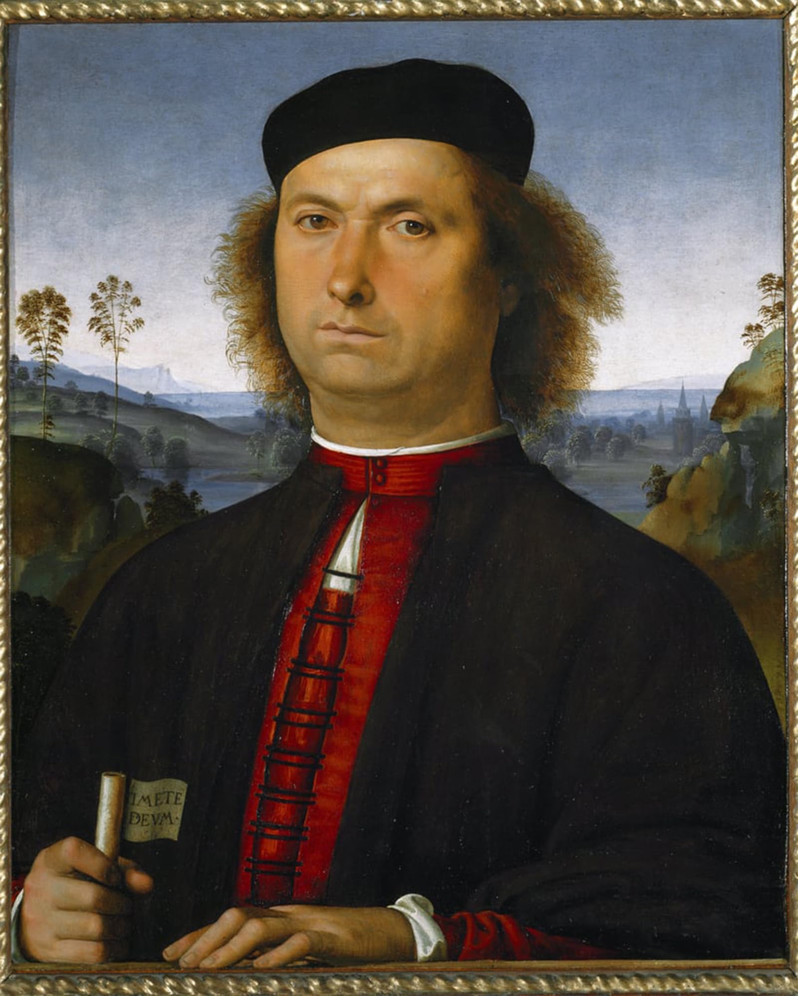 ARTXLXXBN Famous Painting Canvas Artwork Graffiti Print Portrait of Francesco Delle Operere by Pietro Perugino Portrait Canvas Image for Home Decor 60x90cm