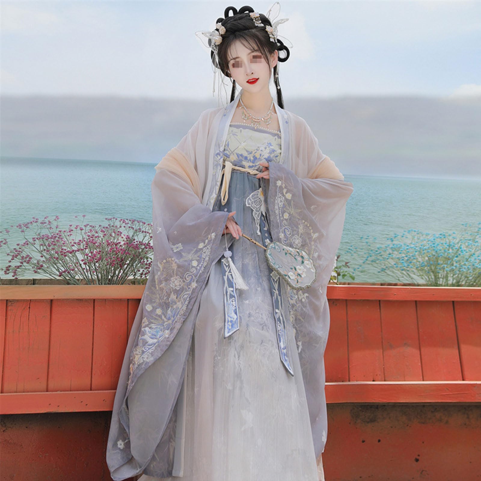 Tradycyjny Starożytny Chiński Kostium Hanfu Sukienka Przebranie Przebranie Na Karnawał,B,XL=168~175cm