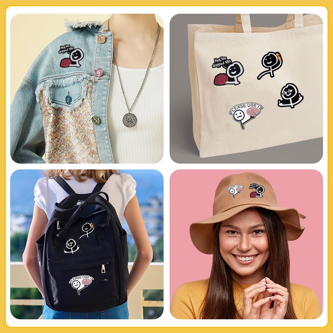 Broches de Dibujos Animados Pin Insignia Smiley Face Sign Language Esmaltados Relleno Bolsa Fiesta Decoración Ropa Bolsos Sombreros