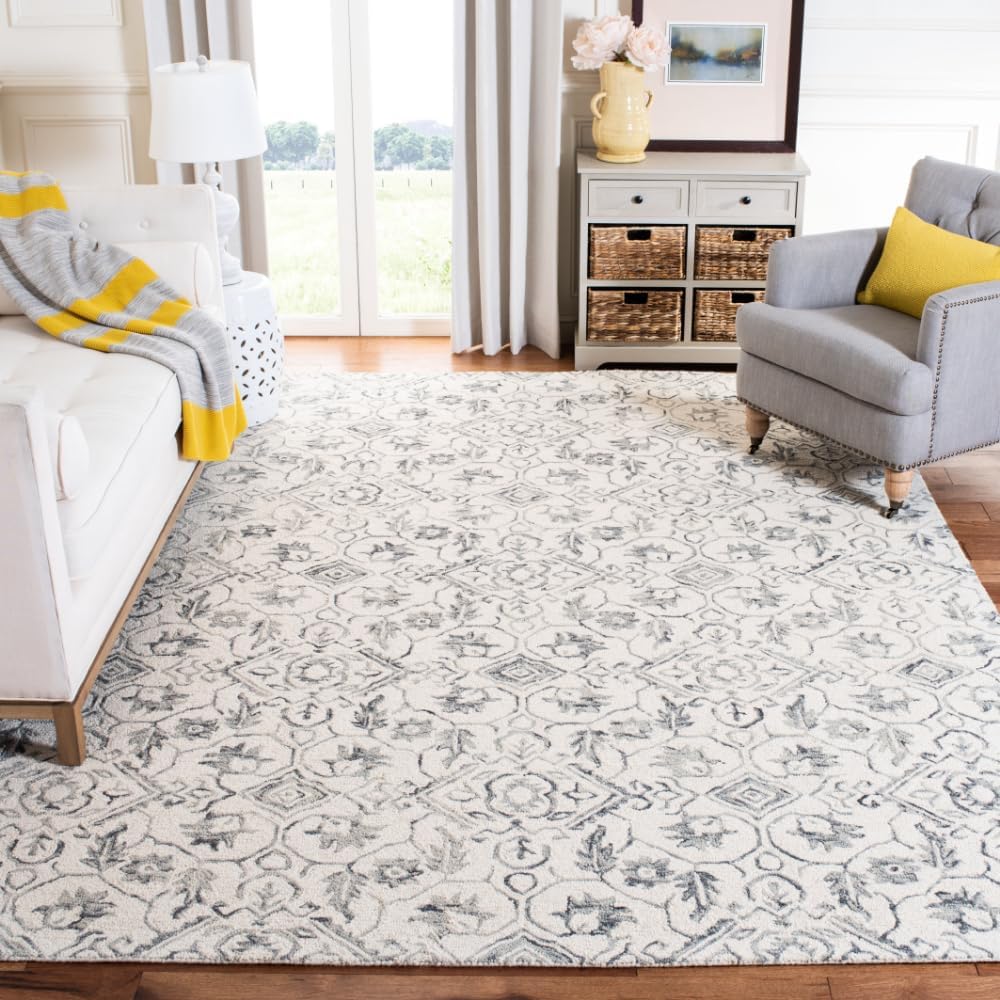 SAFAVIEH Dip Dye Collection Runner Rug - 2'3" x 8', Grey & Ivory, Handmade Wool, Ideal for High Traffic Areas in Living Room, Bedroom (DDY902F)