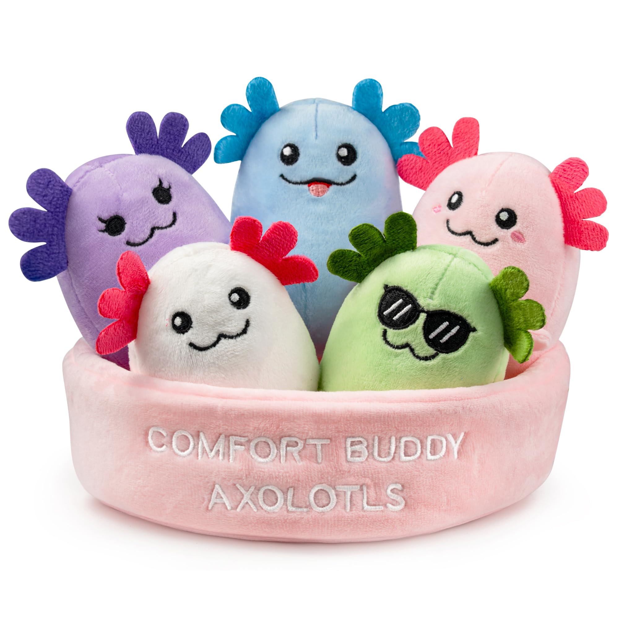 Emotional Comfort &amp; Support Axolotl Plush, 5 Tiny Cute Stuff Gifts