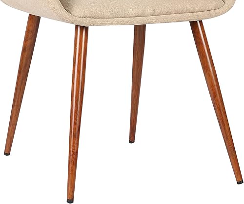 Miniatura 25 de Armen Living Silla de comedor Panda en tela gris y acabado de madera de nogal, 25 pulgadas de profundidad x 20 pulgadas de ancho x 31 pulgadas de