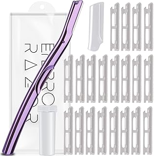 Dermaplaning tool,eyebrow razor,Stainless steel eyebrow trimmer,Women Facial Razor for Hair Removal，scraper hair removal knife,Dermaplaning Face Exfoliating Tool (Purple)