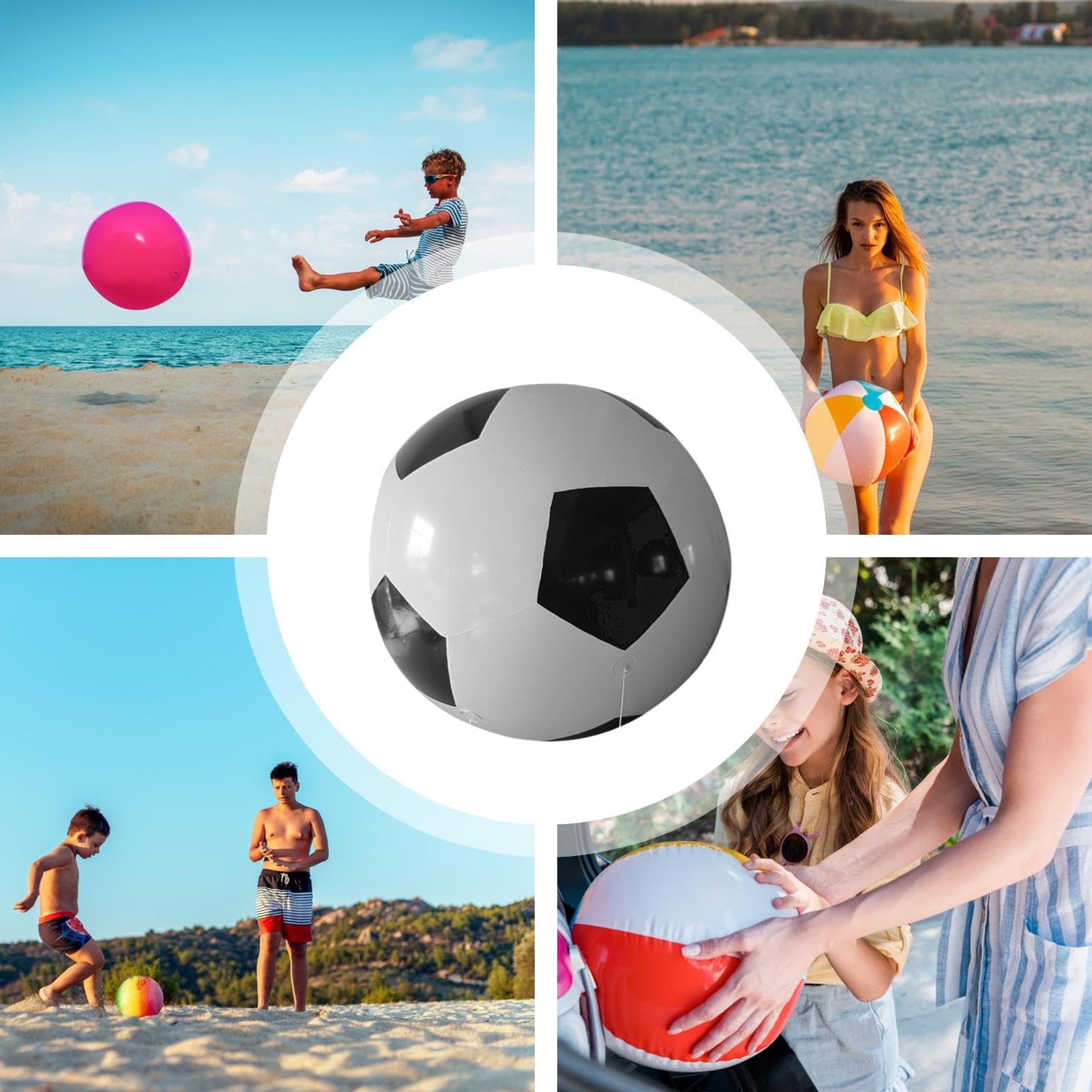 Ballon de plage de football, ballons de plage de football gonflables | Ballon de plage gonflable pour sports de plein air - amusants à grande balle gonflable, d' à la plage et à la pisci