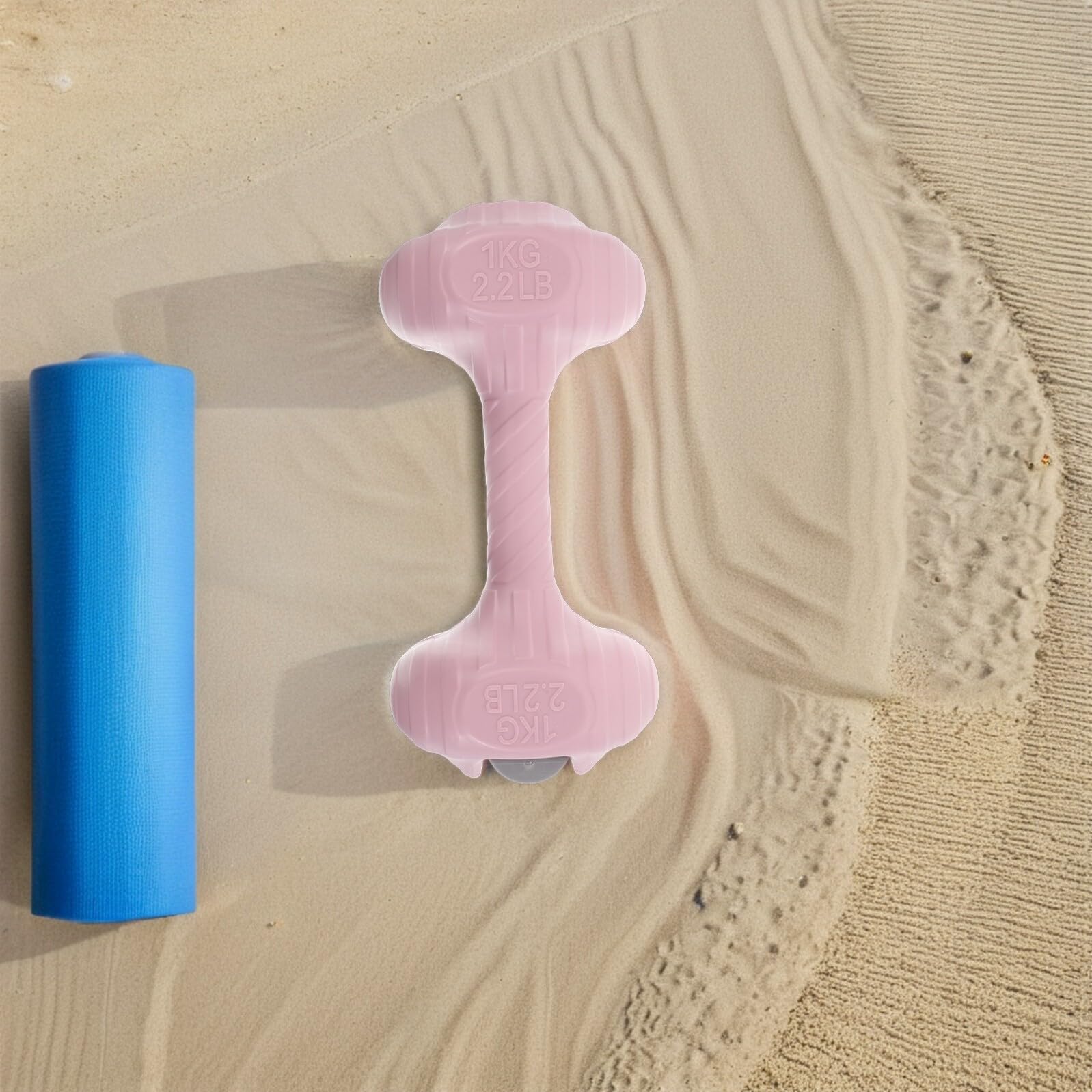 Toyvian 2 pièces Haltères Aquatiques Remplissables Poids Ajustables pour Exercices Aquagym Légers et Antidérapants pour Entraînement à Domicile et Voyage de Rose