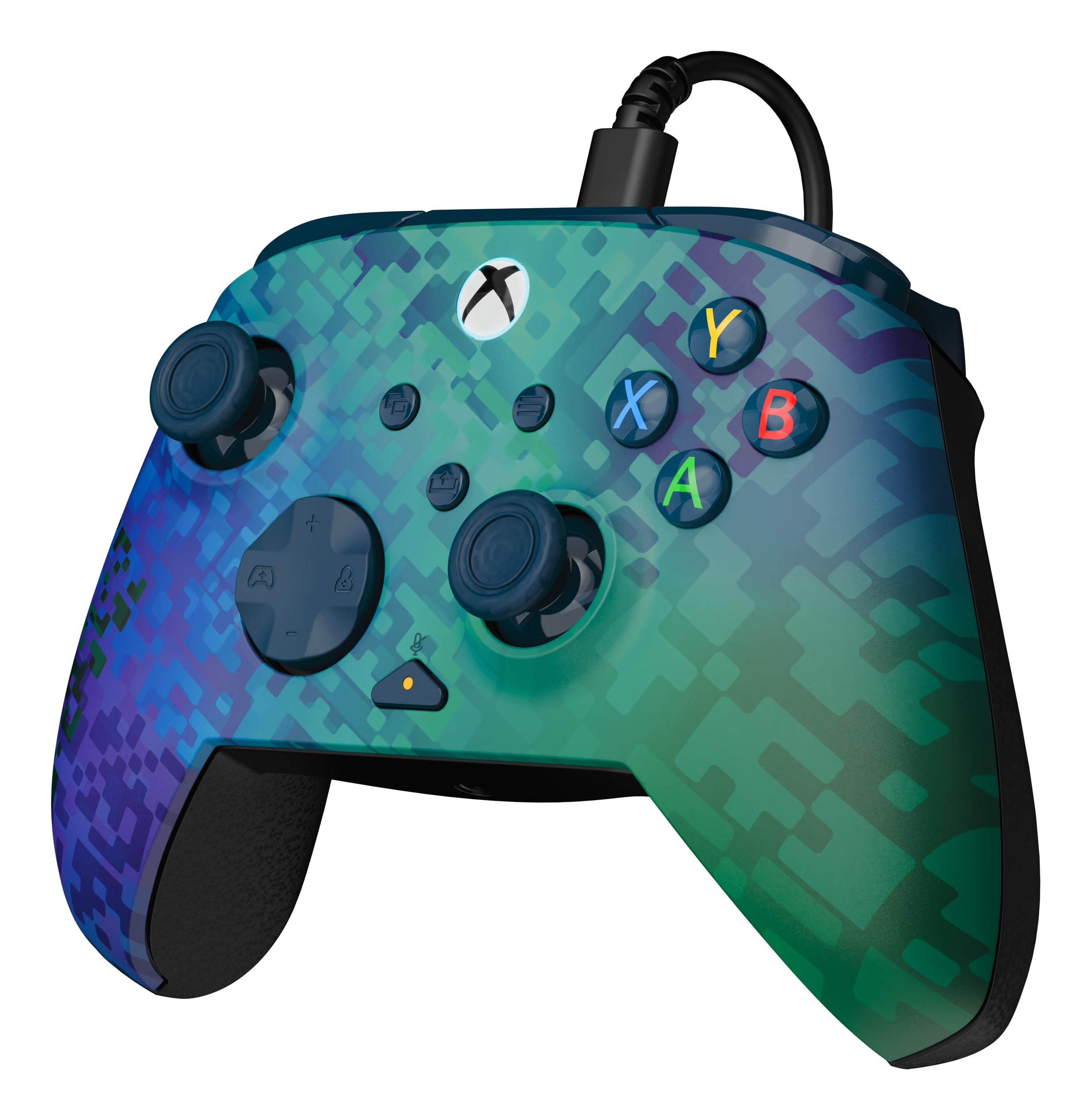 Turtle Beach Rematch Advanced Glitch Green Manette de jeu filaire - Licence Xbox Series XS, Xbox One et PC avec Boutons Programmables, Gâchettes, commandes audio et câble de 2.5 m