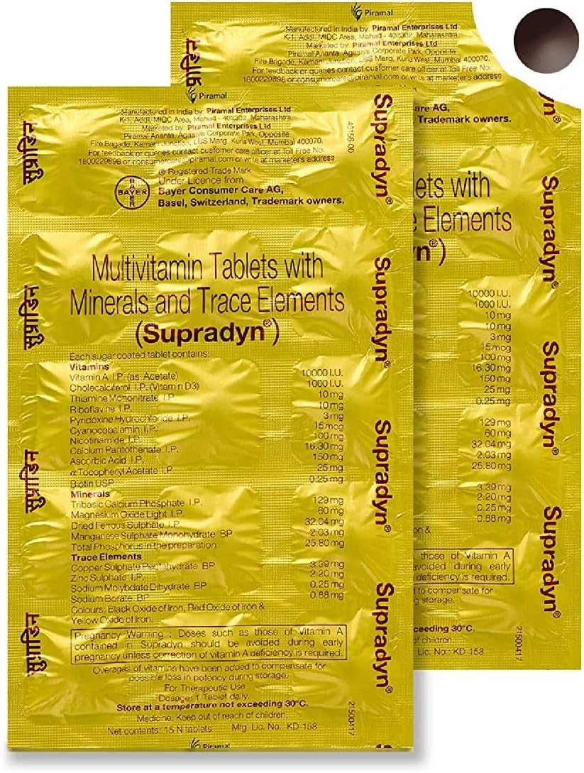Dharma Supradyn Minerals and Multivitamin Tablets (120 Tablets)