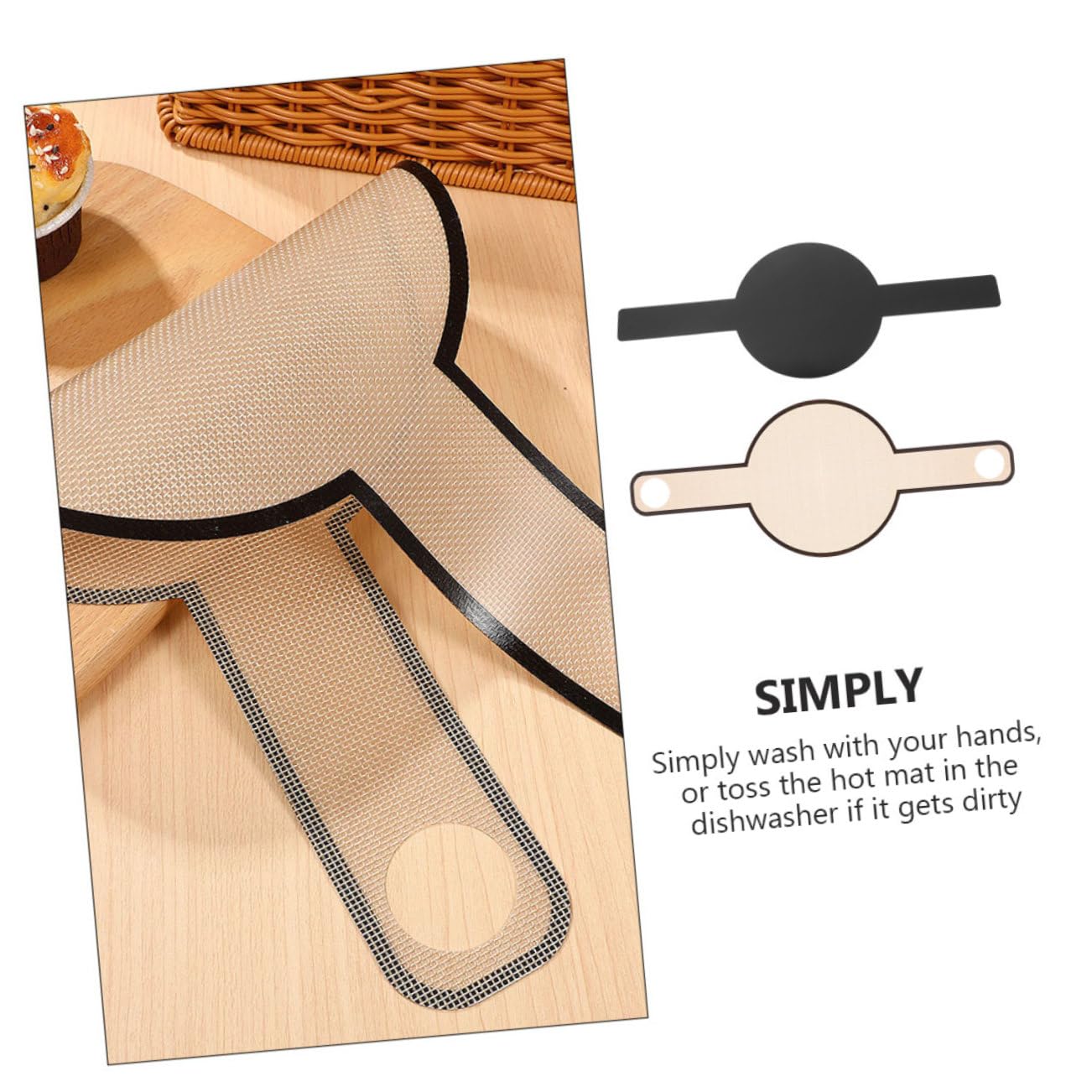 6stücke Teiliges Silikon Backunterlage Hochtemperaturbeständige Brotbackmatte Mit Langem Griff Antihaft Und Wiederverwendbar Für Dutch Oven Und Backofen Platzsparend Und Einfach