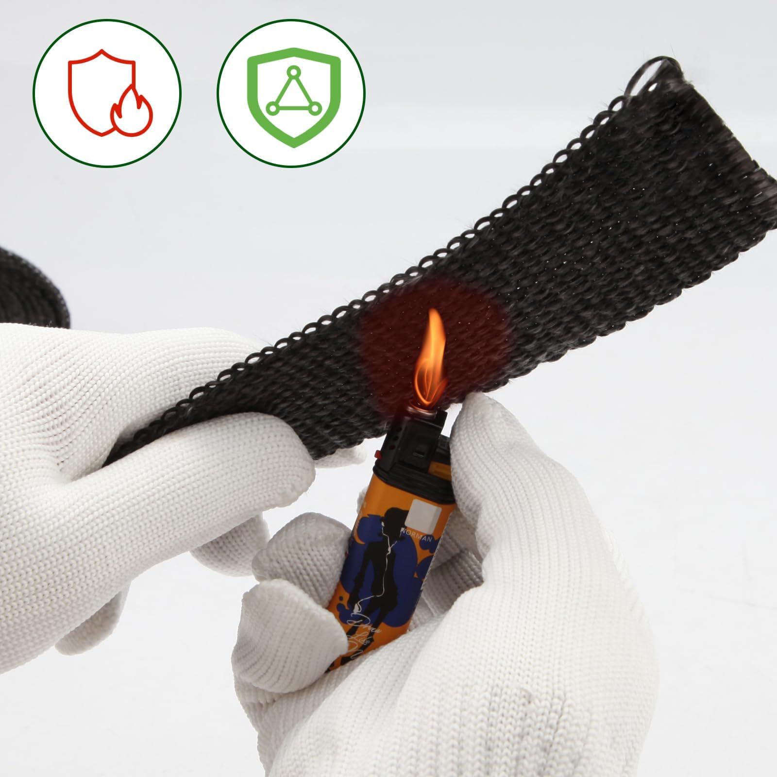 Hitzeschutzband Auspuff 15m X 5cm - Temperaturbeständig Bis 600°C Mit Handschuhen