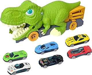 Kids Dinosaur Truck Toy | Entertaining Dinosaur Transport Truck Playset,Kids Dinosaur Car Dinosaur Devouring Car Tyrannosaurus Rex Dinosaur Toy Car for Kids Yuab