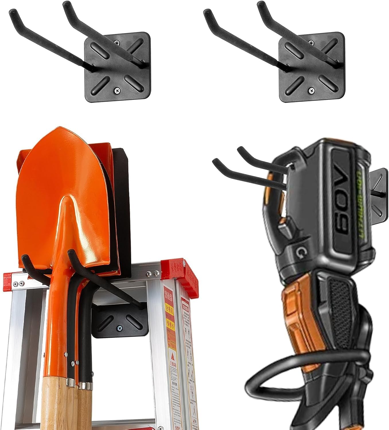 Generisch Set di 2 ganci per montaggio a parete, 31 cm, per pneumatici e scale