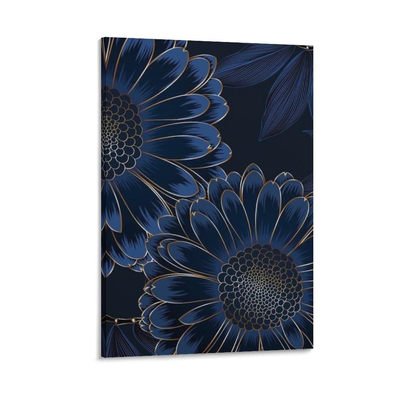 Amazon.co.jp: 絵画 青いひまわりの花インテリア 絵画 魅力的な花