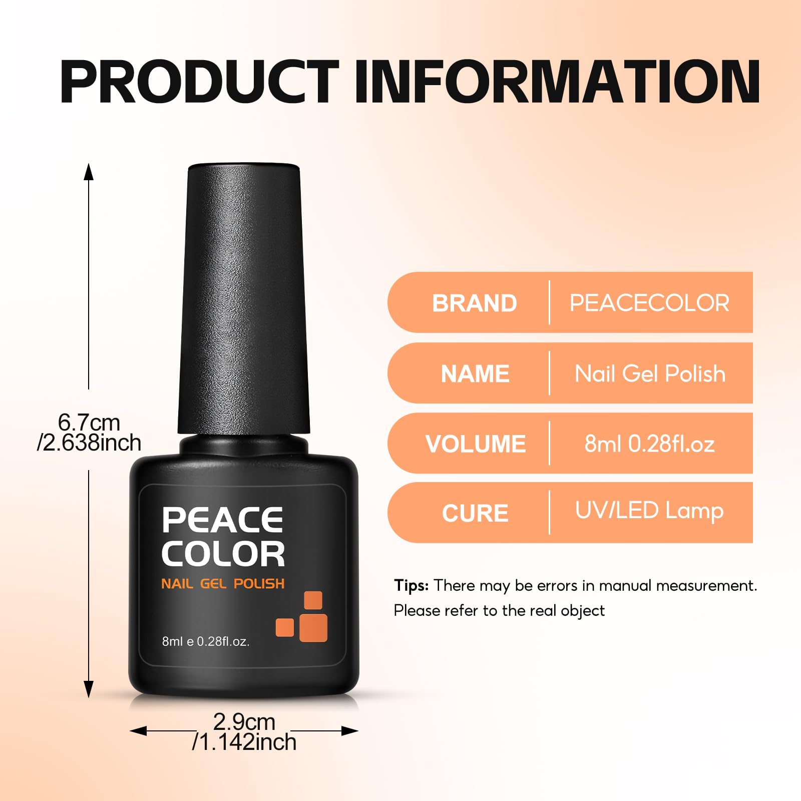 PEACECOLOR Kit Uñas Semipermanentes 31PCS ,15 Colores Esmaltes Semipermanentes para Uñas con Lampara UV Kit Manicura Semipermanente con Mate Top Base Coat Set
