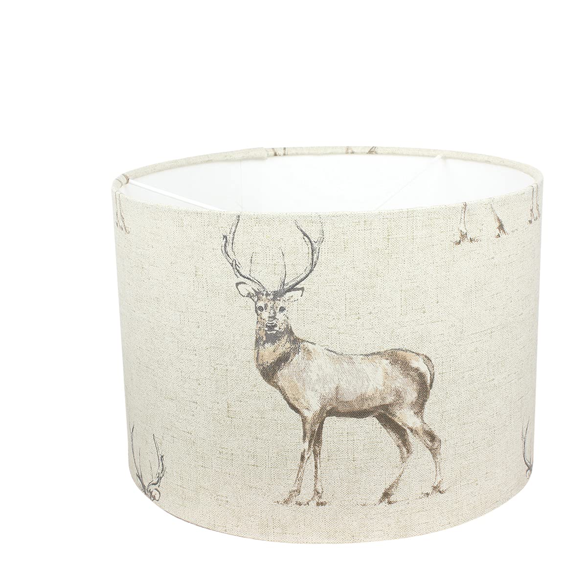 Glencoe Stag Drum Lampshade (35 cm Diameter x 21cm High Table/Standard Lamp)