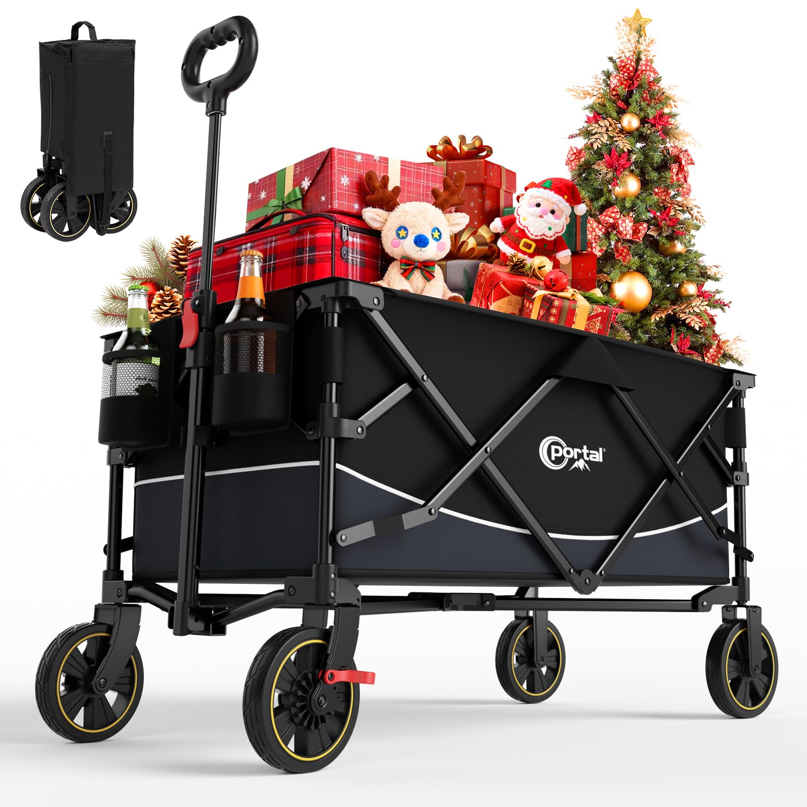 Chariot de plage pliable et tout terrain pour pique-nique et camping PORTAL