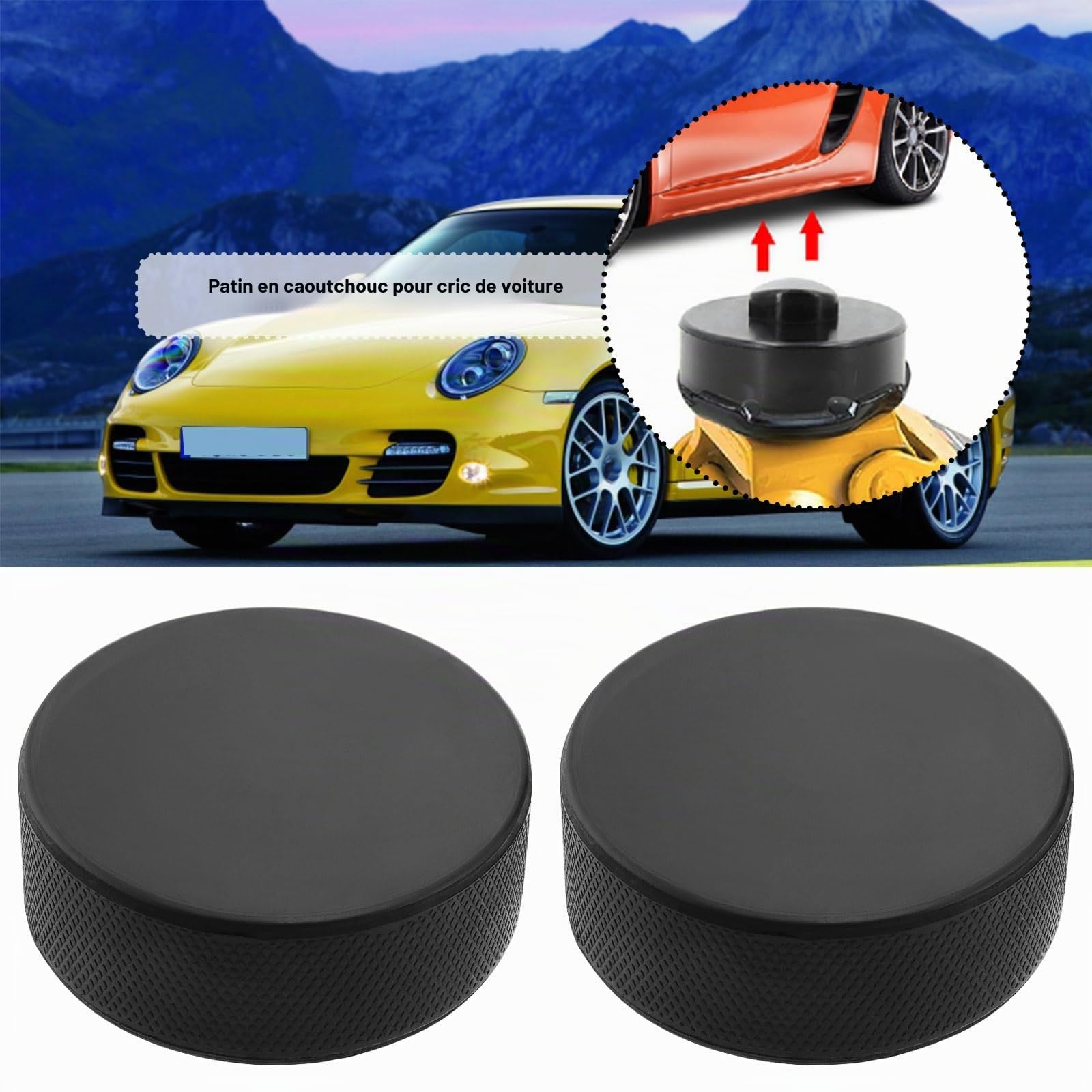 Lot de 4 supports de cric en caoutchouc compatibles avec Porsche 911 964 993 996 997, Cayman, Boxster - Outil de réparation de voiture