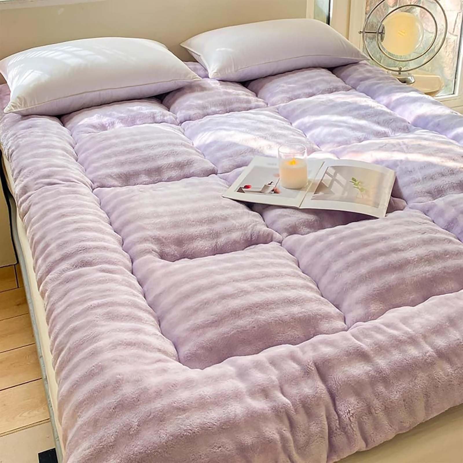 Japanese Futon Mattress, Foldable Mat Portable Dormitory Sleeping Pad, Thickened floor-standing roll-up, Suitable for camping, floor, single/double bed,004,120 * 200 * 10cm