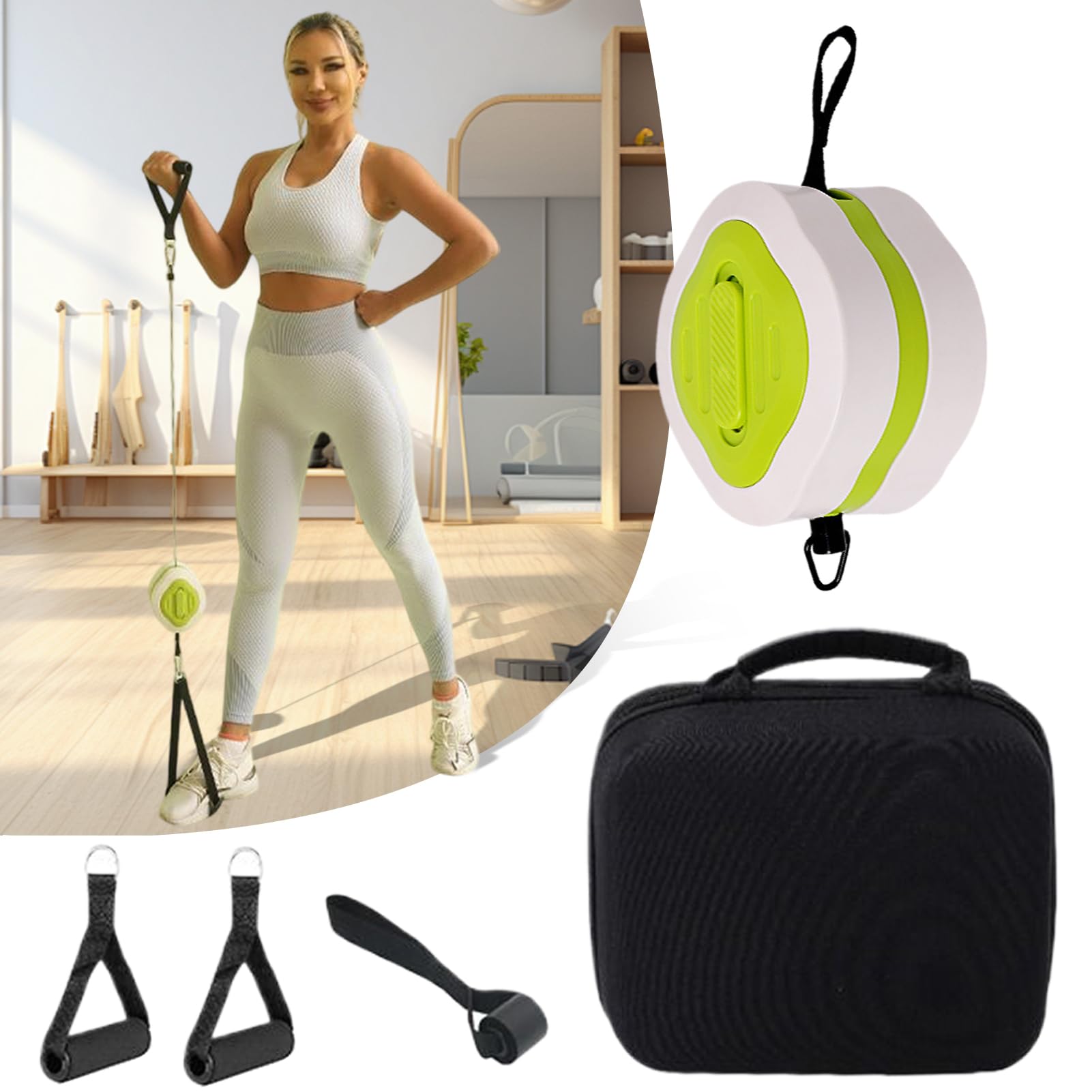 Bandas De Ejercicio con Asas Bandas De Resistencia con Mangos | Accesorios De Fitness Para Gimnasio Y Casa Herramienta De Musculación Para Piernas Pecho Muñeca Tobillo Hombres Mujeres