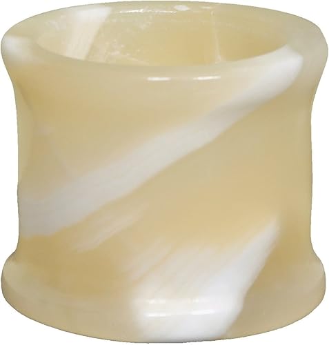 Miniatura 2 de CraftsOfEgypt Portavelas de piedra de alabastro real egipciomármol votivo