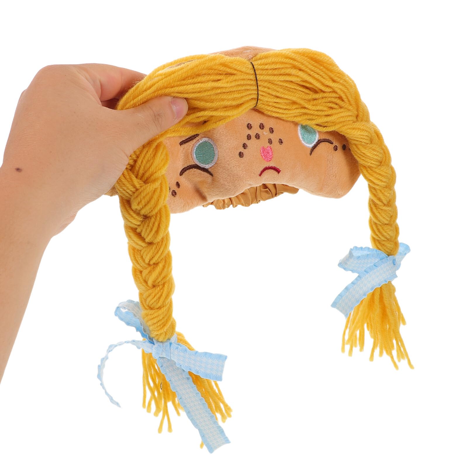 Angoily Masque de Sommeil pour Femme à Motif Cartoon Kawaii Bandeau Doux en Peluche Occultant pour Nuit et Voyage Masque Amusant Confortable pour Sieste en Avion