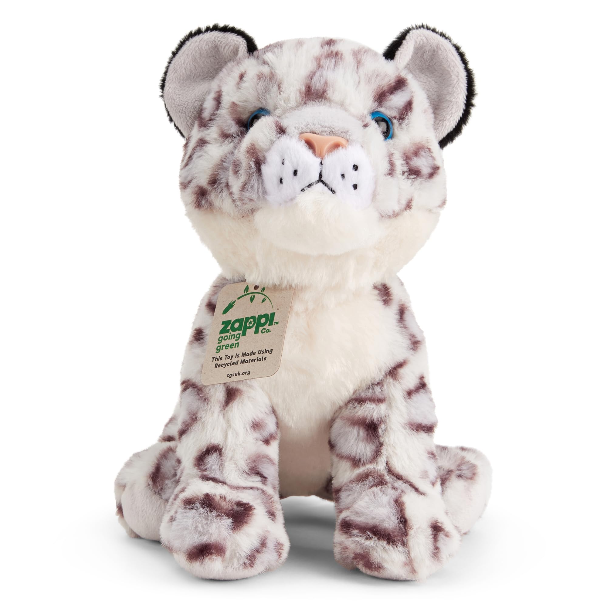 Zappi Co Sage the Snow Leopard Plush Toy (22cm) Mountain Cat Mate - Soft, Cuddly, 100% Recycled - Elusive Highland Friend — view 6
