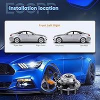 Vista 6 de ECCPP Repuesto compatible con par de 2 conjuntos de cojinete de cubo de rueda delantera 06 07 08 Dodge Ram 2500 3500 1500 4WD 4X4