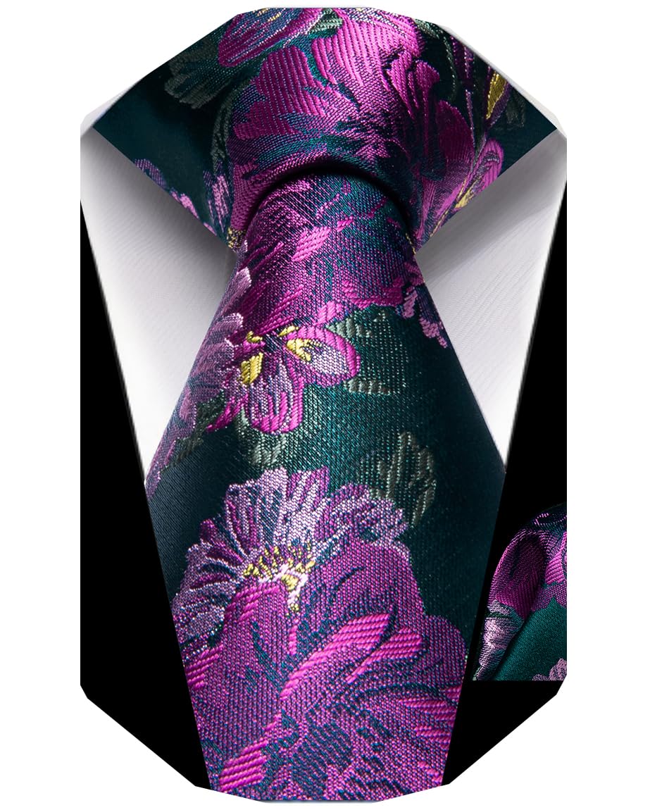 YourTies Boys Tie Silk Self Kids Necktie Pocket Square Set with Gift Box