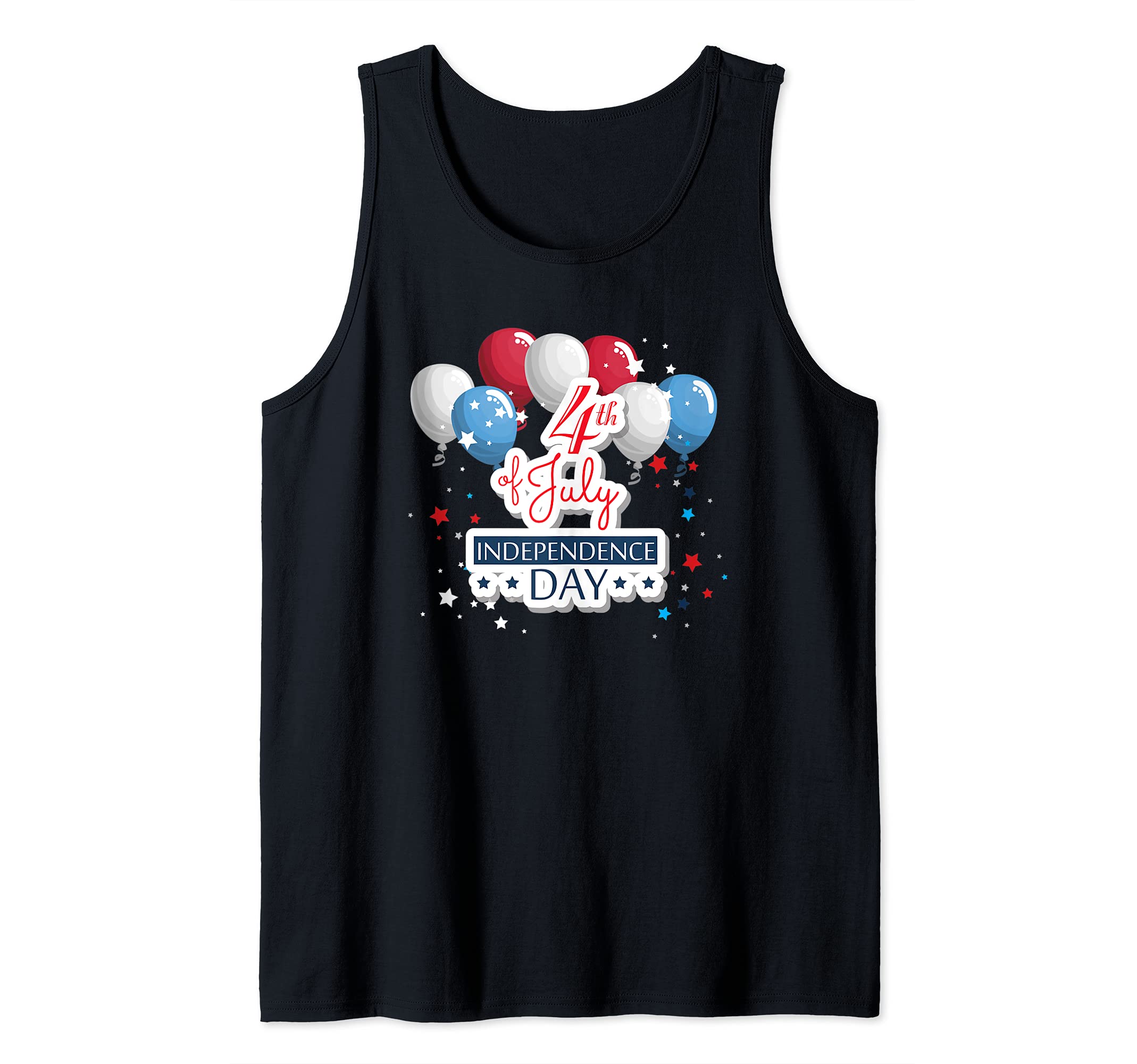 4th of July Independence Day Red White Blue Balloons Tank Top