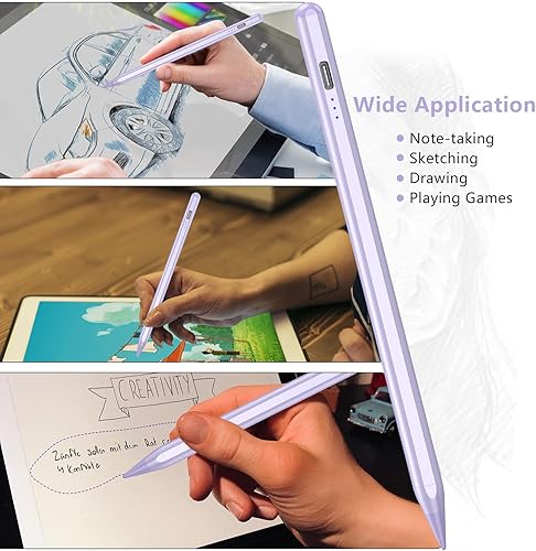 Miniatura 7 de Lápiz Apple para iPad de 10 generación, lápiz capacitivo para iPad (9876) de  generación, iPad Pro Pencil recargable, rechazo de palma, alta