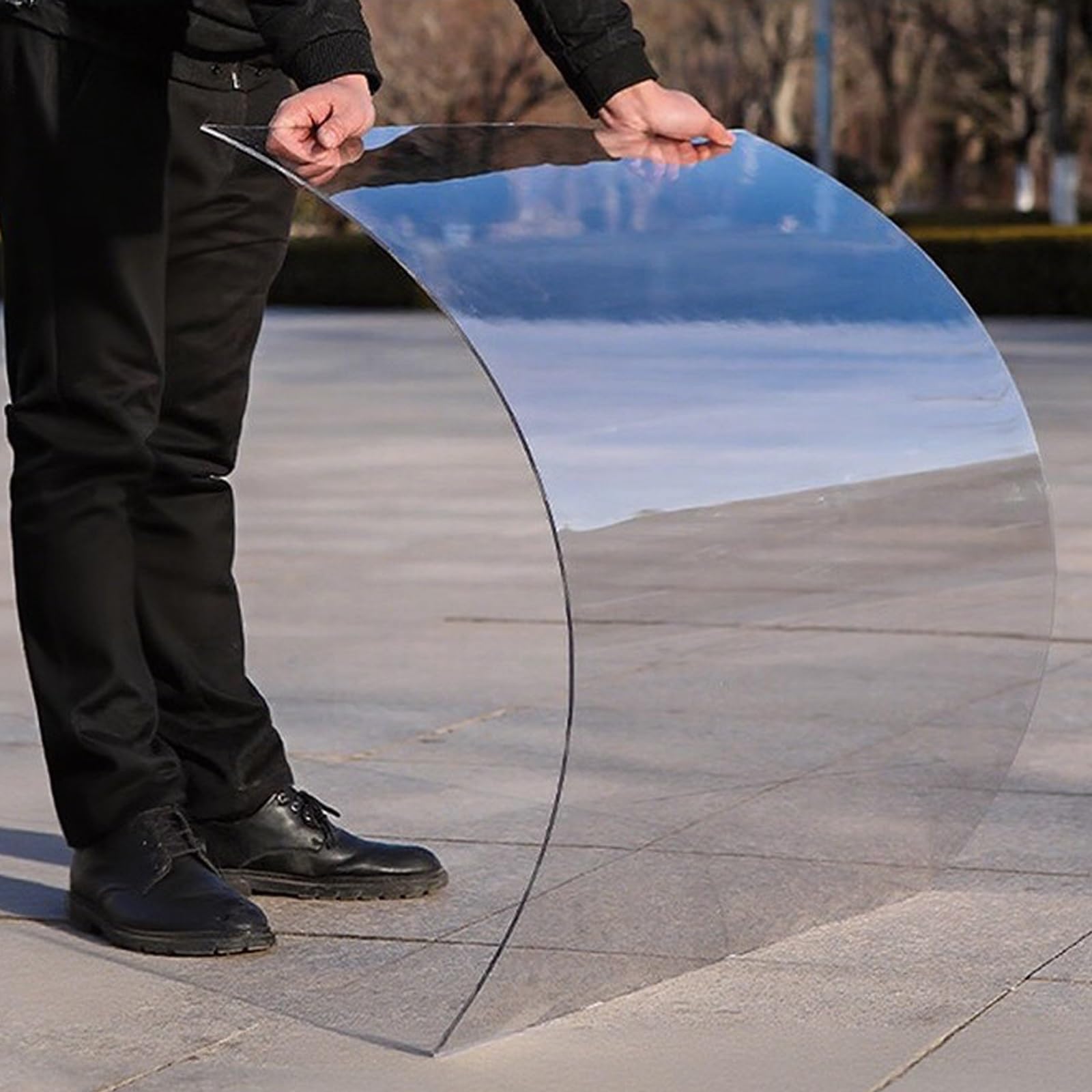 Placas de Policarbonato Transparente, Lámina Acrílica de 2mm de Espesor, Tablero Rígido de Plástico, para Invernadero, Uso Residencial y Comercial(80x700cm)