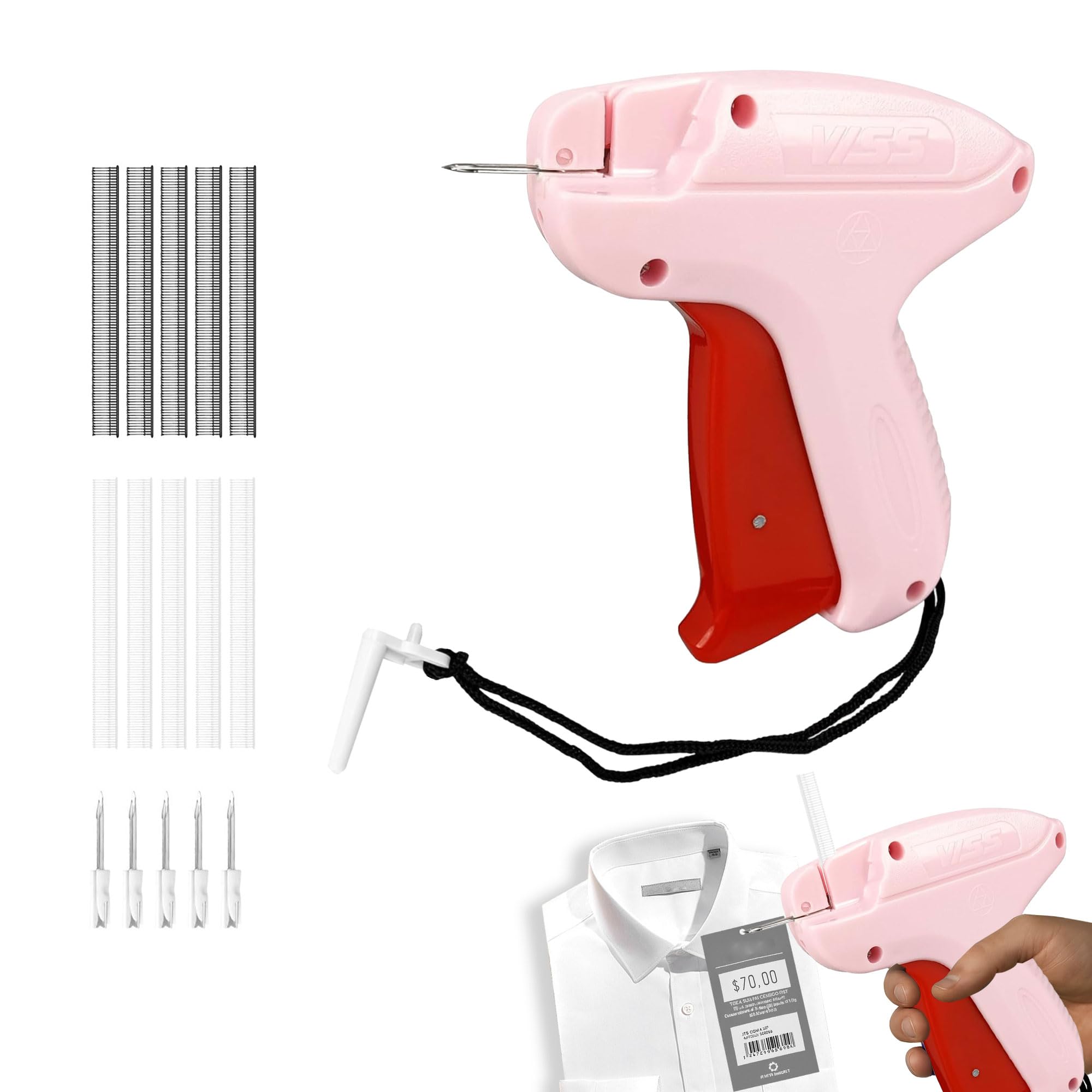 Micro Stitch Gun for Clothes, Include 1000 Pcs Glue Needle and 5 Needles