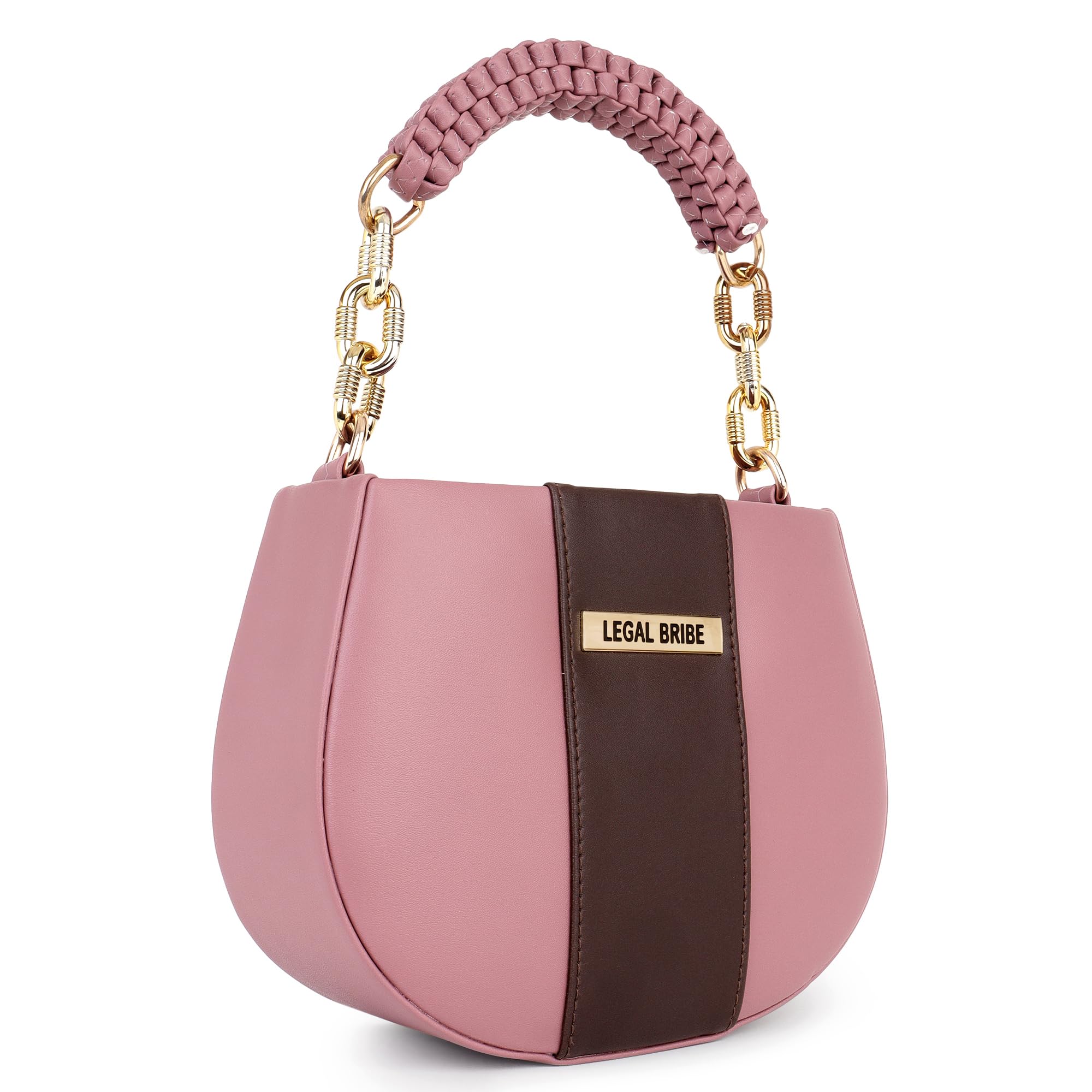 LEGAL BRIBE KnitCharm Handle Sling Bag (Pink) 1