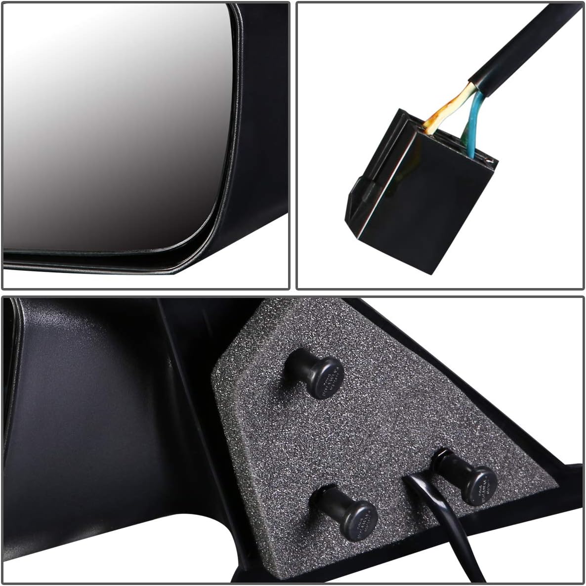 DNA Motoring OEM-MR-CH1321130 Factory Style Powered Right Side View Door Mirror