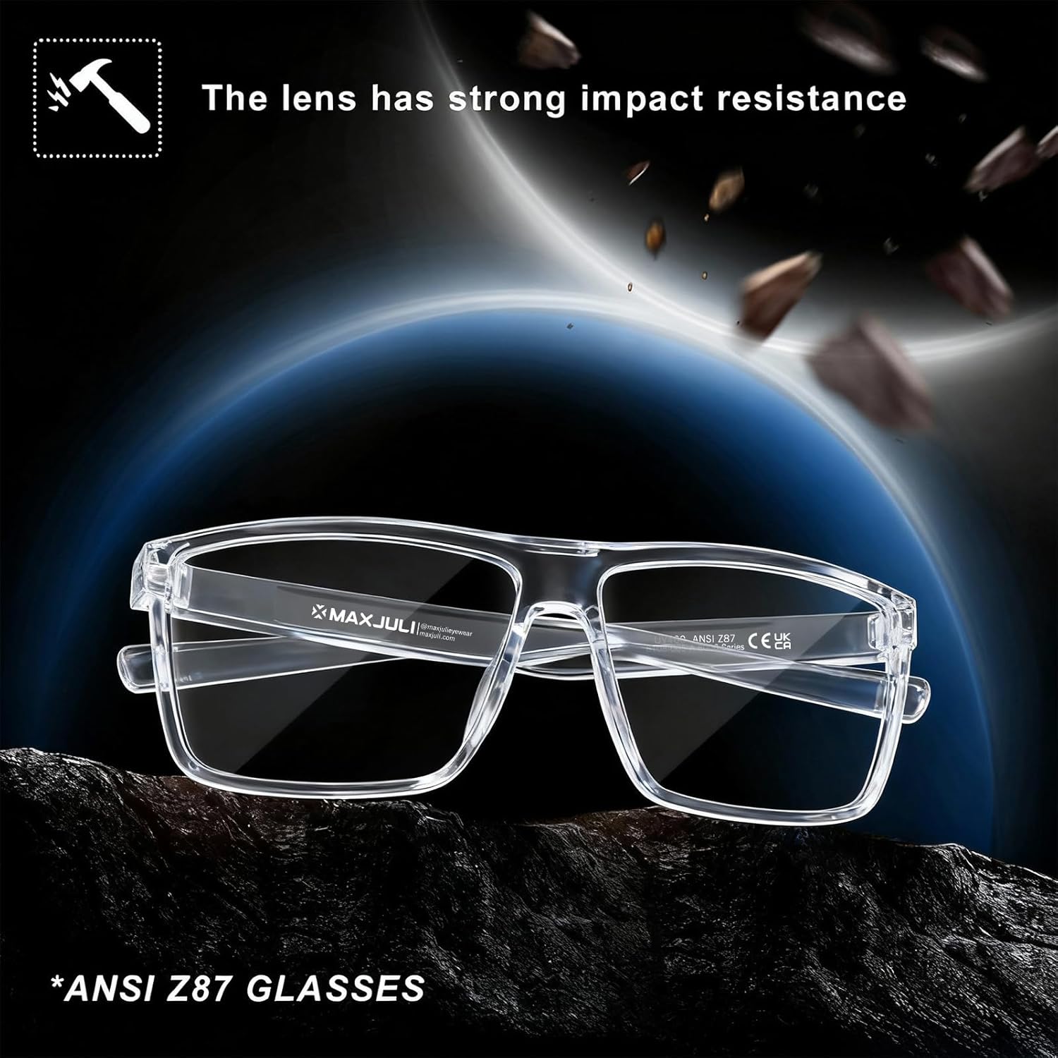 MAXJULI XL Z87 Sunglasses for Big Wide Heads Men TR90 Ultralight UV400 Protection Glasses 8108 - Image 5