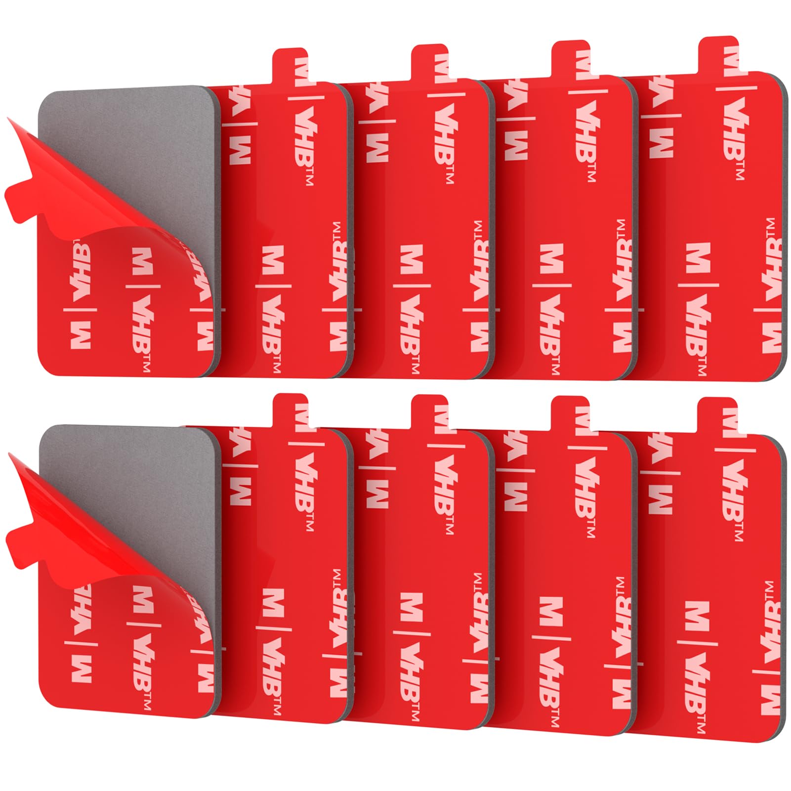 KLIKRO Double Sided Sticky Pads Heavy Duty, 10 Pcs Extra Strong Adhesive Pads Compatible with GoPro Helmet Mounts, Waterproof & Heat Resistant Dashcam Sticky Pads for Nextbase Dashcam 44 * 34mm