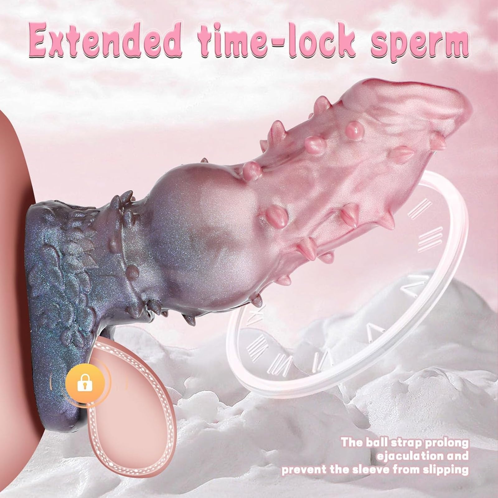 Manica for pene mostro, manica for pene cani fantasy | Preservativo morbido a spillo con anello in silicone, guaina riutilizzabile potenziamento del cazzo in silicone maschile