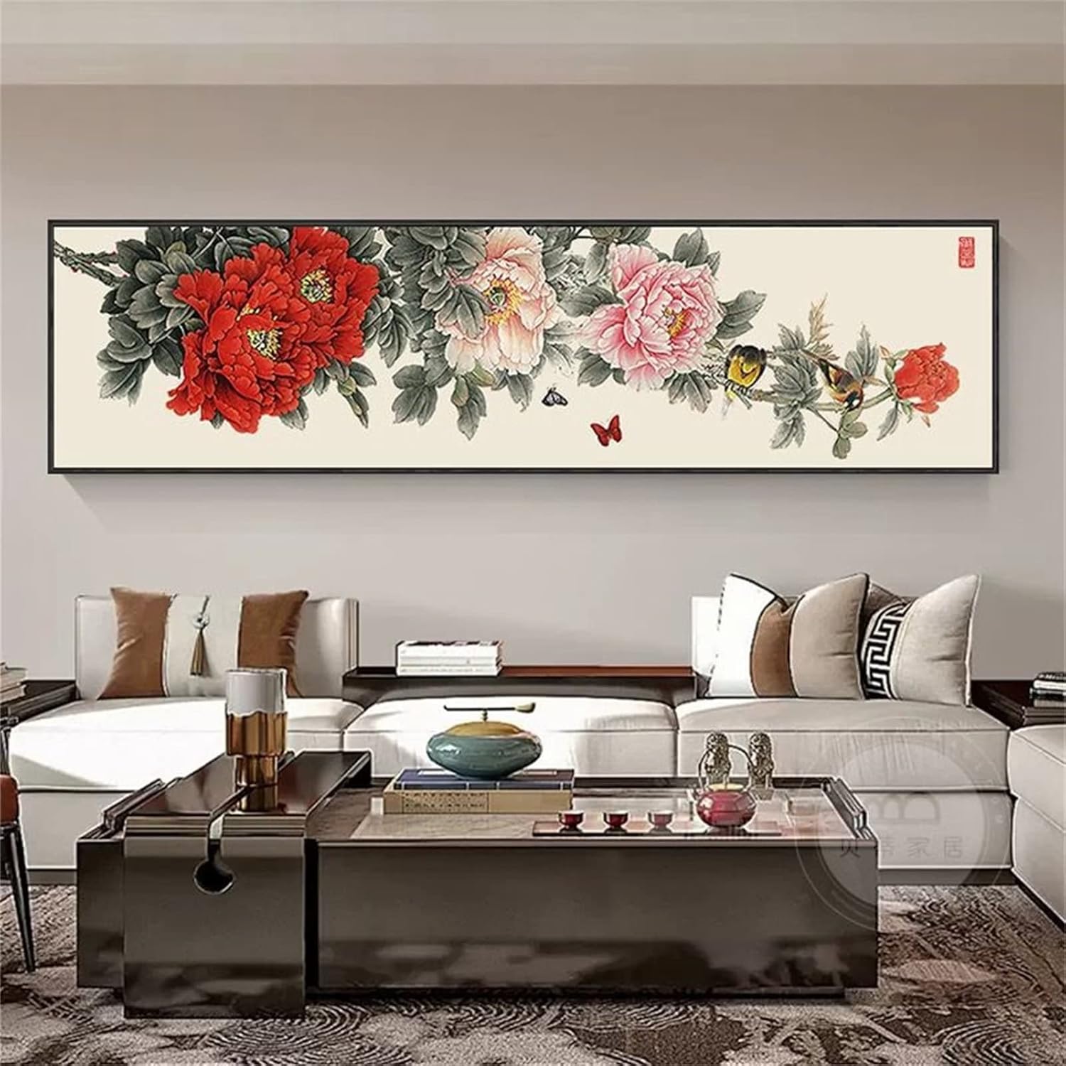 5Dダイヤモンド塗装 赤牡丹ダイヤモンドペインティング キット ビーズ絵画 全面貼り付けタイプ ビーズアート モザイクアート 芸術品