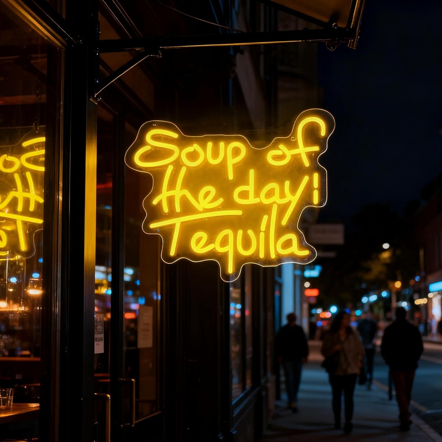 Neon Sign for Wall Decor Light Up Letters Business Led Sign Birthday Party Gifts Led Decorative Night Signs Room Decor Birthday Party Signs for Bar Club Restaurant (Soup of The Day Tequila)