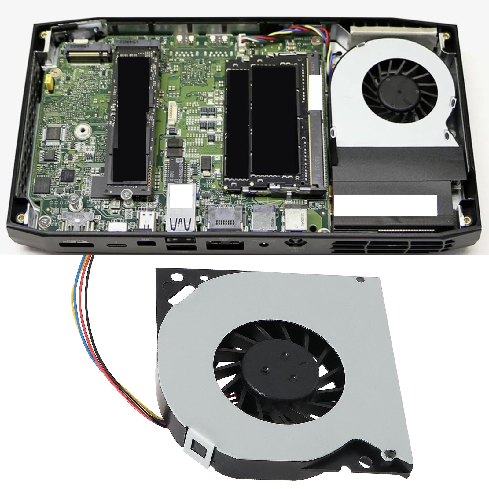 EMSea 1 x 4-pinowy wentylator chłodzący procesor kompatybilny z Intel NUC7 NUC7i5BNH NUC7i5BNK NUC7i7BNH Series kompatybilny z NUC5 NUC5i3RYH NUC5i3RYK zespół wentylatora
