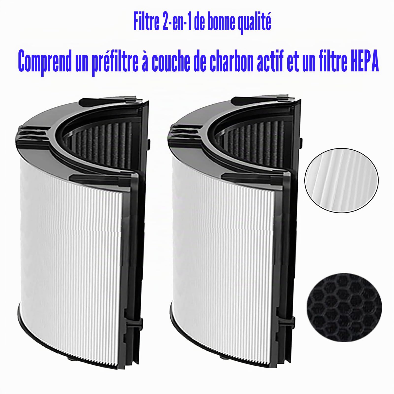 Filtre de rechange pour purificateur d'air Dyson HP06 TP06 HP07 TP07 HP09 TP09 PH01 PH02 | Filtre HEPA 3 en 1 et filtre à charbon actif 970341-01 965432-01
