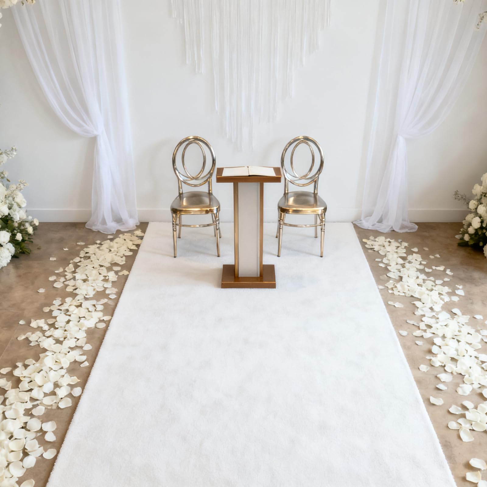 TWSOUL Tappeto bianco per matrimonio, 1 m x 10 m, per matrimonio, spessore 2,2 mm, per eventi, fiere, per ricevimenti, per la prima volta