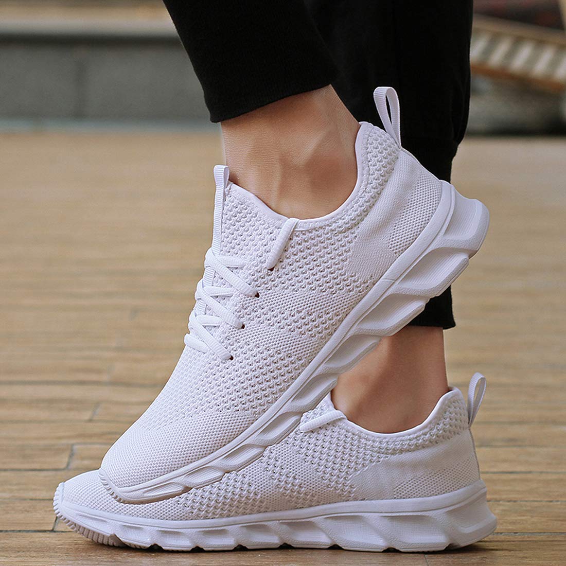 Zapatillas Deportivas Running de Mujer para Correr Asfalto Zapatos Gimnasia Deporte Fitness Casual Transpirables Seguridad con Cordones Atlético Gym Trekking Sneakers Plataform Calzado