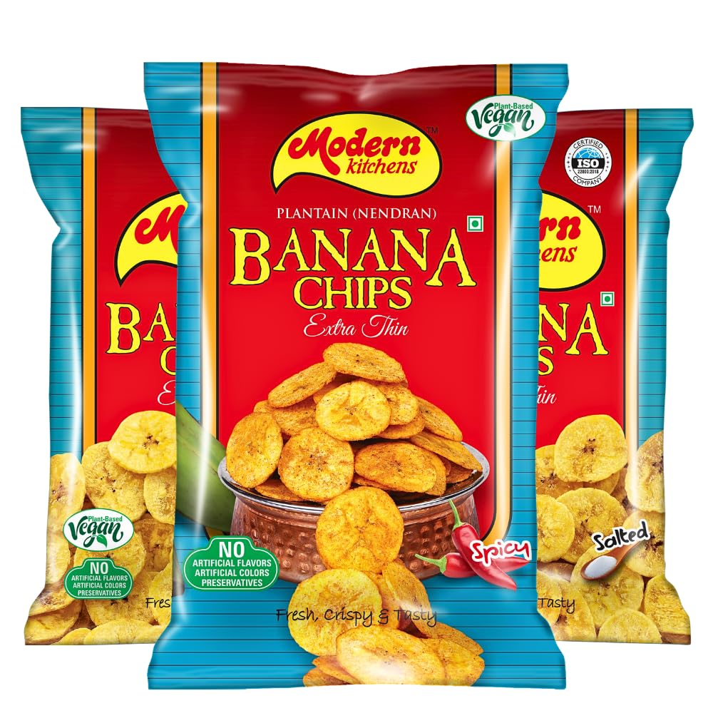 Modern Kitchens Kerala Classic Salted & Spicy Banana Chips 100 Vegan