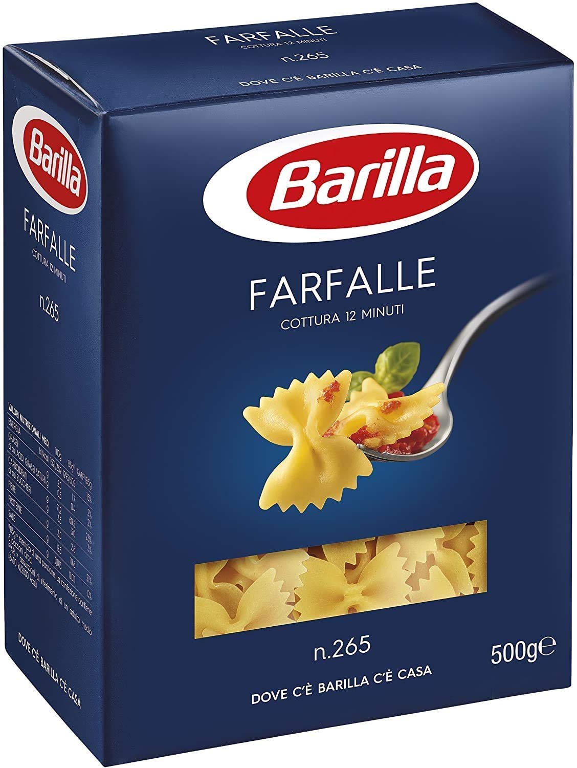 Barilla Farfalle 15 Kg - Pasta de Sémola Hecha con Ingredientes de Calidad para ser Siempre Buenos - Bondad Diaria Irresistible - 30 x 500 g (Farfalle)