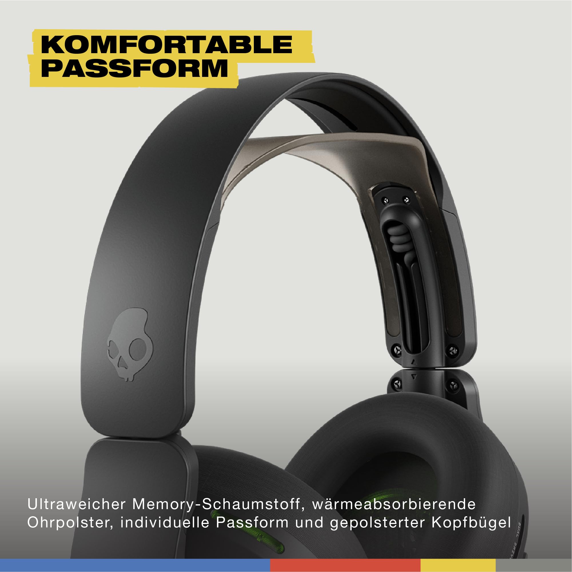 Skullcandy Crusher PLYR 720 Wireless Gaming Headset, Ultimate Immersion and Comfort, THX Spatial Audio and Multi-Sensory Bass, Removable Mic, Xbox, PC, PlayStation, Multi-Platform - Digi-Black Xbox | THX Spatial Audio, Multi-Sensory Crusher Bass, abnehmba